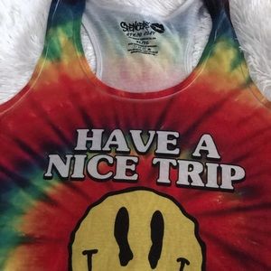 NWOT Spencer’s Tie Dye Have A Nice Trip Tank